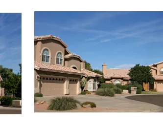Arizona home with palm trees